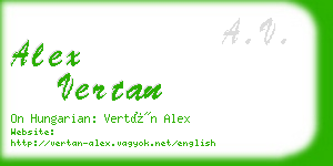 alex vertan business card